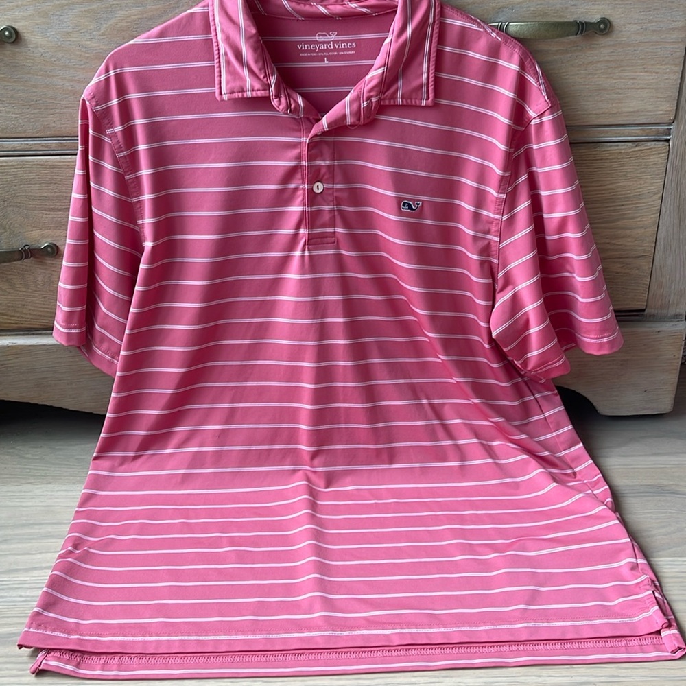 Vineyard Vines men’s golf salmon polo size large excellent condition large